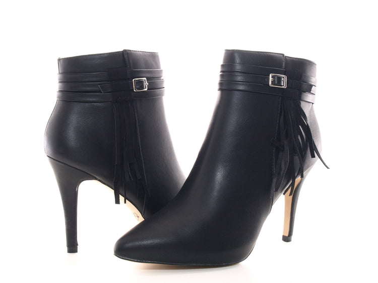 Damen Ankle Boots Stiefelette warm gefüttert Black # 1220